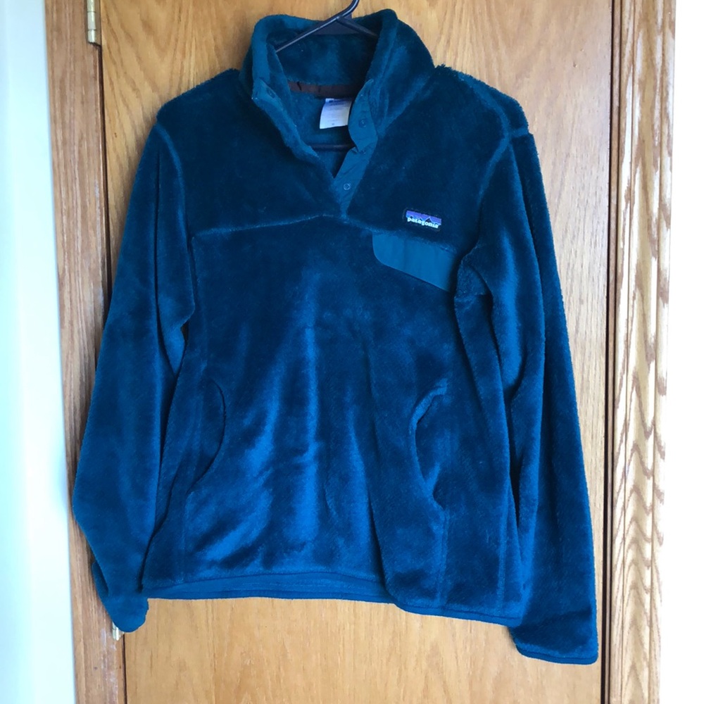 Patagonia teal snap-t retool pullover